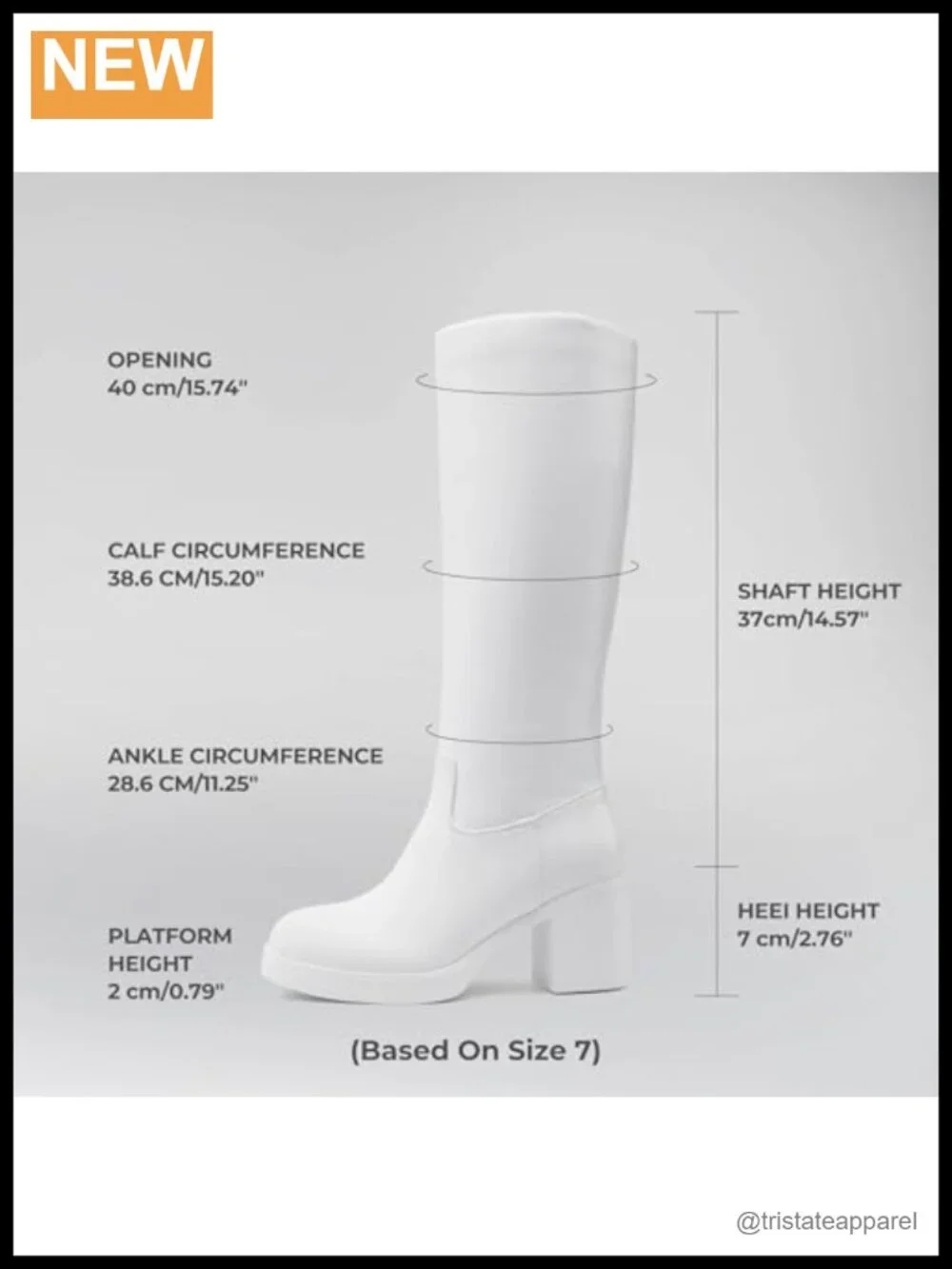 Gothic Knee High Platform Boots Women Faux Leather Round Toe